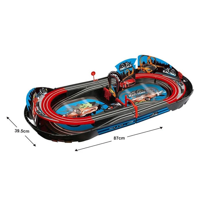 jj slot racing 1:59 foldable easy carry Battery operation slot car racing track set