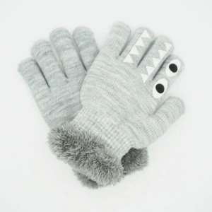 Kids Acrylic Spandex Mittens Warm Glove Children Knitted Boys Magic Gloves For Winter