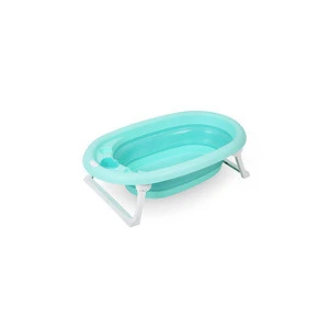 Kids Portable Collapsible Bathing Tub with Non-Slip Mat,with Infant Sling hospital Baby foldable bathtub