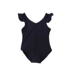 Kids training dancewear performance wear baby girls black leotard