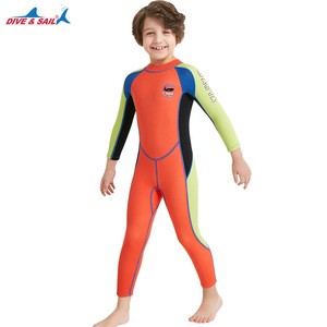 Kids Wetsuit 2.5mm Neoprene Thermal Swimsuit Boy&#39;s One Piece Wet Suits for Scuba Diving
