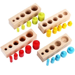 Kindergarten Montessori Toy Wooden Educational Cylinder Socket Toys