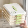 Kitchen Dumpling Storage Box Refrigerator wonton storage Fresh-keeping box Organizer Dumpling Tray Crisper Box