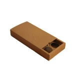 Kraft paper custom mooncake box with ribbon