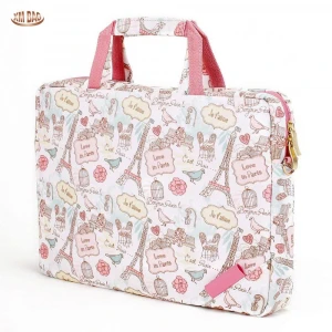 Laptop Case Canvas Waterproof Business Leisure Shoulder Tote Bag Briefcase Small Slim Cute Thin Laptop Bag for Women