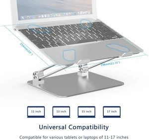 laptop riser portable and foldable laptop holder with heat vent, aluminum notebook riser, note book stand, pad stand pad hold