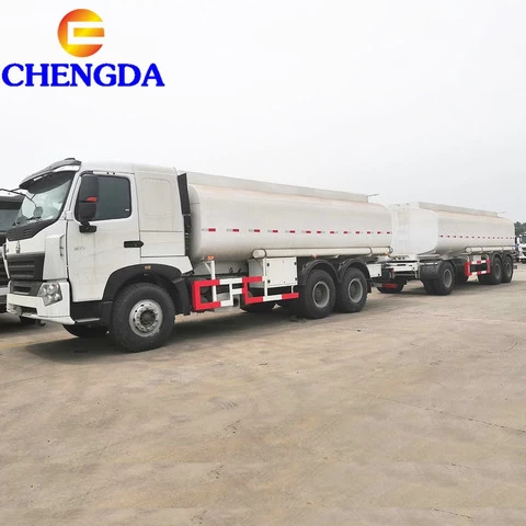 Large Capacity 6x4 5 MM Steel Plate A7 Oil Tank Truck With Refueling Equipment