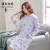 latest womens printed nightdress 100% flannel nightgown sleepwear