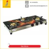 Leading Indian Manufacturer of Cooktops Type 3 Burner Glass Surface Gas Stove at Minimum Price