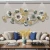 Import light luxury creative flower with ginkgo design wall art living room bedroom metal wall decoration wall hanging from China