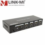 LINK-MI LM-KVM401 Full HD Video 1080p HDMI and USB In Out 4 Way KVM Switch