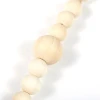 LONGYAO   Home Decorative Craft 16Mm 25Mm Mix Size Wooden Bead Natural Unfinished Round Prayer Wood Beads With Tassels