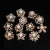 Import Lot 12 pcs Clear Rhinestone Crystal and Pearl Flower Brooches Pins Set DIY Wedding Bouquet Brooches Kits in Assorted Colors from China