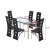 Import Luxury classical furniture living room dining room set glass dining table and 4 chairs modern dinner table set from China