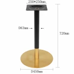 Luxury Design Stainless Steel Table Base Modern Gold Dining Metal Table Legs