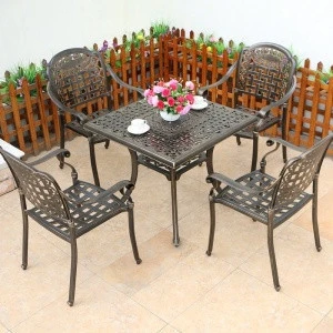 Luxury Durable Cast Aluminum Garden Furniture Dining Sets