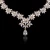 Import Luxury Fashion crystal CZ zircon flower shape wedding bridal necklace earring jewelry set from China