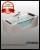 luxury rectangular drop-in hydro spa hot tub with TV for adult