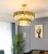 Import Luxury Style Gold Lustre Rectangular Round Lamp Drawing Room Bedchamber Living Room Crystal Chandelier Pendant Light from Pakistan
