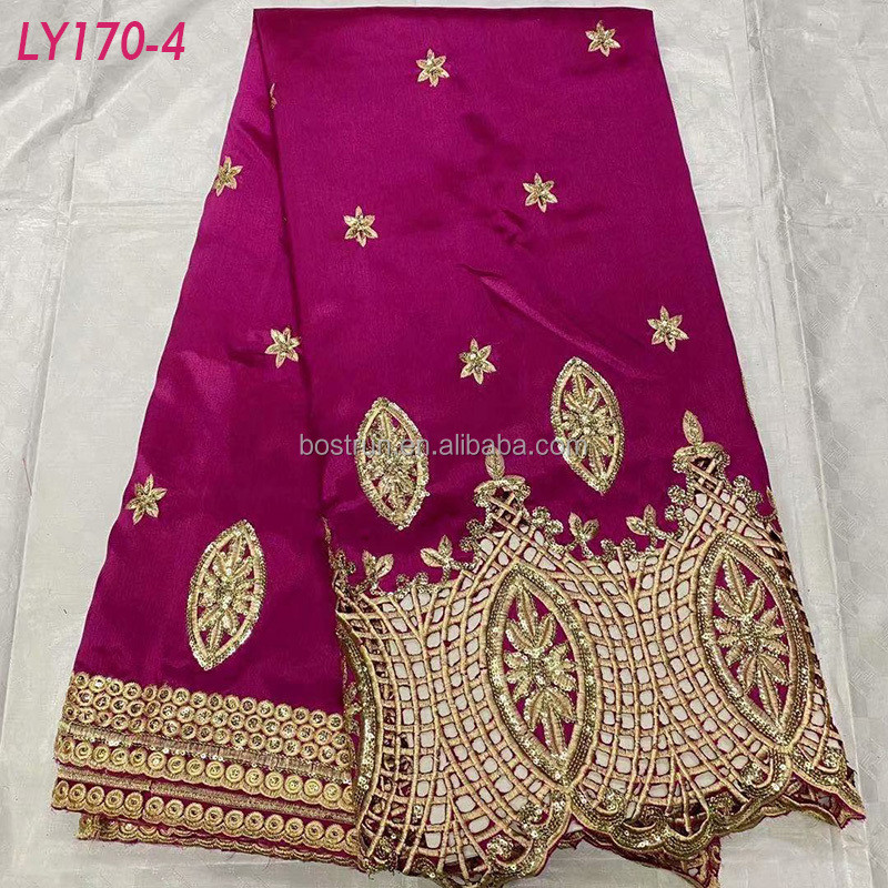 Buy Ly170 African George Lace Fabric With Shirt Sequins Indian Wedding ...