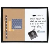 Magnetic Dry  Erase and cork combo board with black frame
