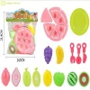 Magnetic kitchen cooking play set  toys for baby vegetable fruit pizza biscuits cutting toy