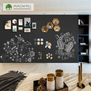 Magwall Low MOQ office adherence blackboard chalk erasable nails free creative graffiti wallpaper decor flexible and soft magnet