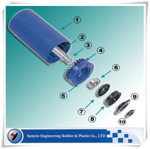Material handling equipment parts plastic tube hdpe pipe idler roller