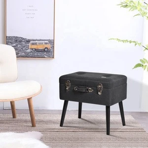 Mayco New Fast Dispatch Modern Home Living Colorful Storage Stool Fabric Trunk Ottoman Suitcase Foot Rest Ottoman