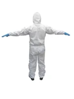 Medrop Unisex Coverall | white disposable coverall suit isolation clothes | protective clothing disposable suit medical coverall