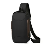 Men Shoulder Travel Bags Messenger Shoulder Crossbody Chest Bag Casual Cross Body Chest Shoulder Leather Fashion Bag