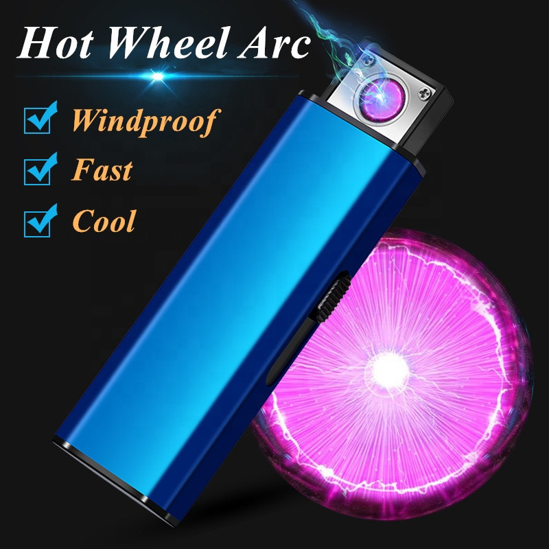 Buy Metal Cheapest Electric Flameless Usb Rotating Arc Lighter