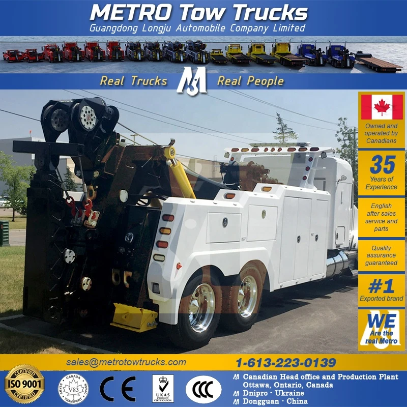 Metro Tow Trucks Brand Euro 8*2 wheels 35 tons tow truck wrecker rhyperior rock wrecker
