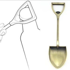 Mini Gold multitool shovel/garden/tactical shovel with Bottle Wine Opener