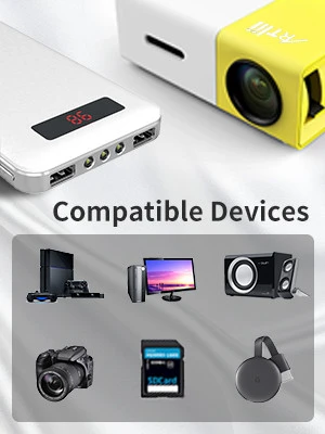 Mini Projector 80&#x27;&#x27; Display Supported Portable Movie Projector with 30,000 Hrs LED Lamp Life for Family and Single People