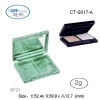 Mini Rectangle  powder foundation palette case with puff cosmetic packaging set