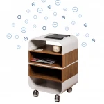 Missaglia bedside cabinet cm45x45x70h hospital use 4 wheels open compartment plastic hospital bedside cabinet