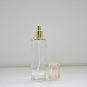 100ML transparent  Lotion black and gold lotion bottle lotion glass bottle 100 ml  glass toner bottle