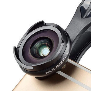 Mobile Phone Camera Lens Kit - 4K HD Wide Angle lens + Macro with Lens Hood Clip-On Cell Phone Camera Lenses Kit
