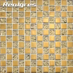 Modern 300x300mm golden silver crystal glass mosaic for the wall and floor