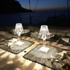 Modern Simple Style Acrylic Crystal Table Lights Rechargeable LED Table Lamp