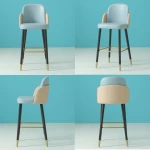 Modern Stainless Steel Dining bar chair  Restaurant Bistro Chair gold color Bar Stool Chair Luxury