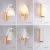 Import Modern Surface Mounted Luxury Fancy Wooden Led Wall Lamps For Inside Living Room Bedside Wall Wood Lights from China