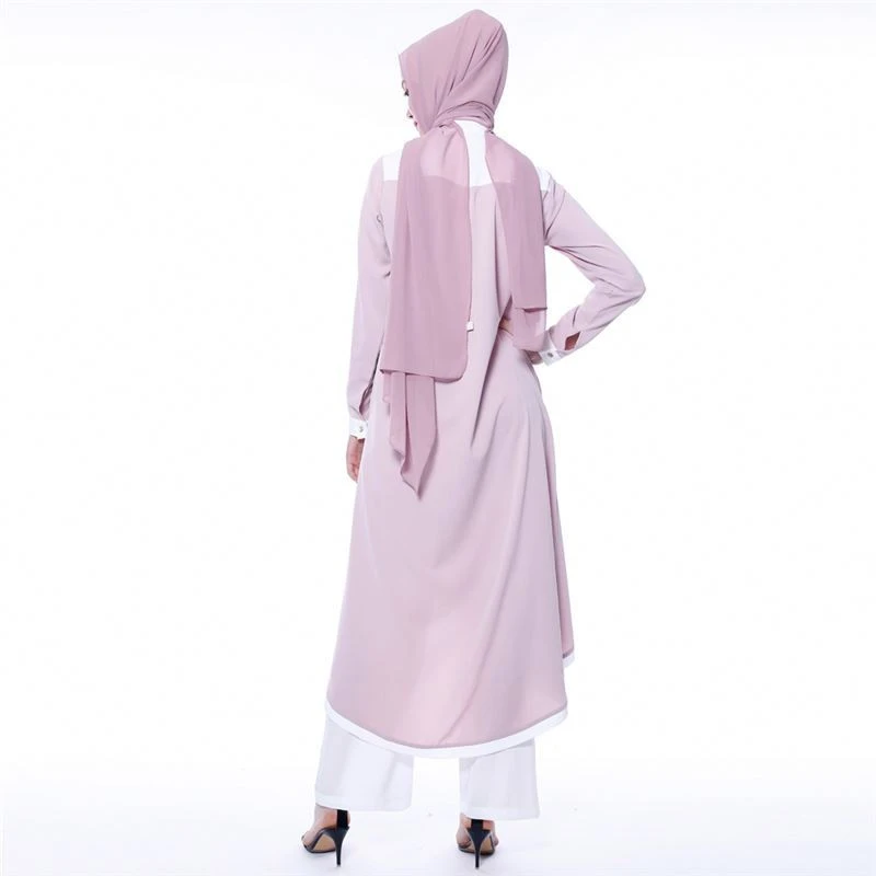 Moslamach Chiffon Fashion Lace Two Piece Set Top And Pleated Skirts Women Turkey Muslim Abaya Dress Sets Islamic Clothing