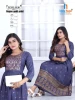 Most Selling Navy Blue Elegance Radiant Rayon Kurti & Dress Set of 4 Pieces for Party Festival Special Occasion