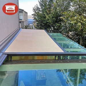 Motorized operation Outdoor Home Using Electric Control Sunshade Roof  conservatory awning