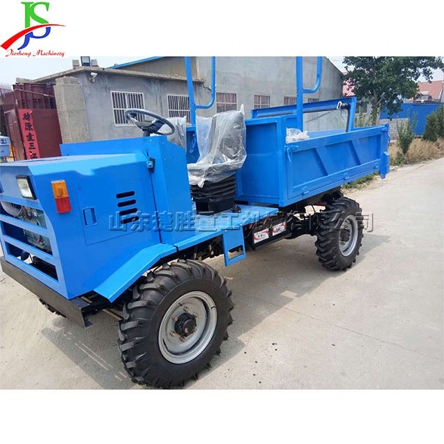 Mountain dump bucket hydraulic double roof project Four wheeled construction site diesel transporter