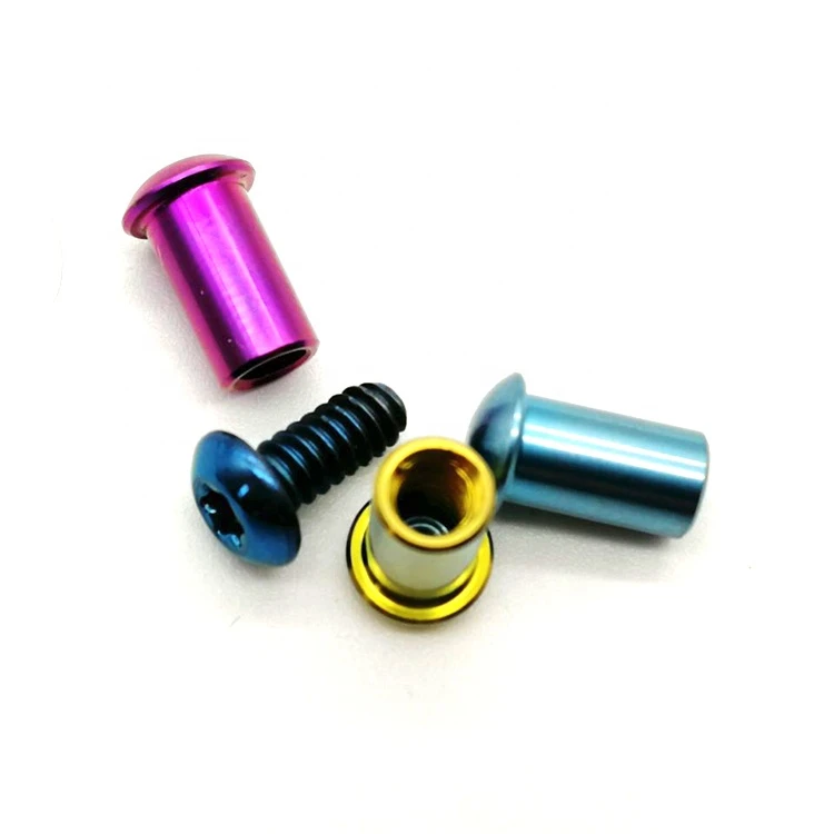 Multicoloured custom titanium chicago screw for Ferniture
