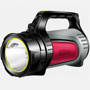 Multifunction LED searchlight and flashlight 10km with UBS &amp; Warning and Marquee Light rechargeable