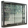 N375 Display Case w/4 Top Lights & Mirror Back, Tempered Interior Decoration Sliding Glass Door Showcase